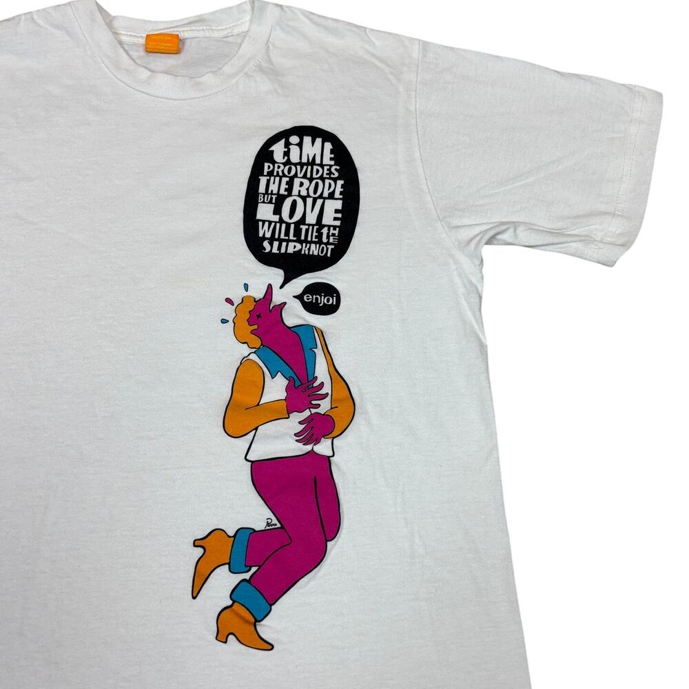 Enjoi Skateboards T Shirt Men's Small Baby Tee Surf y2k